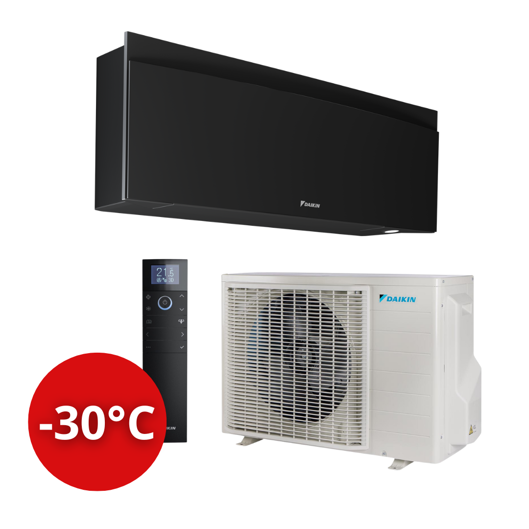 Daikin EMURA FTXTJ30AB / RXTJ30A 3,0/3,2 kW, juodas (-30°C)
