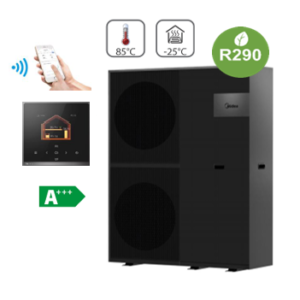 Komercinis šilumos siurblys oras vanduo Midea Monoblock Mars MHC-V35WD2RN7 R290, 35 KW