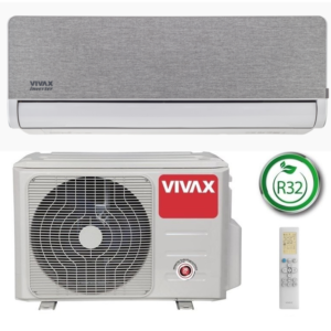 Sieninis šilumos siurblys / oro kondicionierius oras – oras VIVAX H+ design ACP-12CH35AEHI+ R32 Silver/ Gold, šildymas iki -25C, 3,5 kW